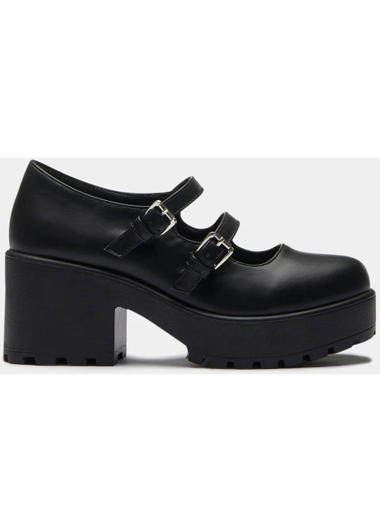 Koi Footwear Mura Platform 60's Heels Black New In