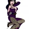 Kreepsville Elvira Glitter XL Enamel Pin Purple New In