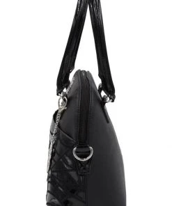 New In Kreepsville Elvira Macabre Mobile Web Handbag Black