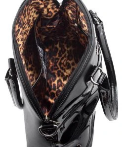 New In Kreepsville Elvira Macabre Mobile Web Handbag Black