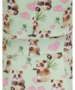 Lady Vintage Elsie Cute Panda 50's Pencil Dress New In