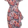 Lady Vintage Elsie Summer Scenes 50's Pencil Dress New In