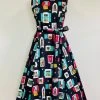 New In Lady Vintage Hepburn Juliet's Window 50's Swing Dress