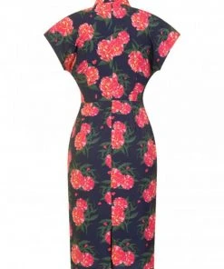 Lindy Bop Emma Camellias 40's Pencil Dress