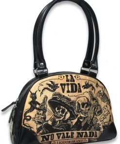 New In Liquorbrand Viva La Vida Bowler Handbag