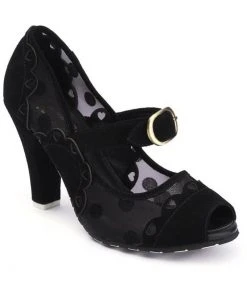 Lola Ramona June Mesh 50's Pumps Black