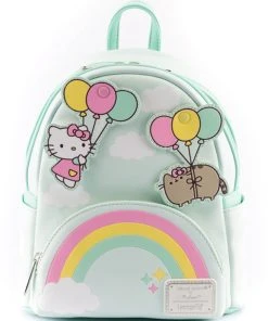 Loungefly Pusheen X Hello Kitty Balloons & Rainbow Backpack New In