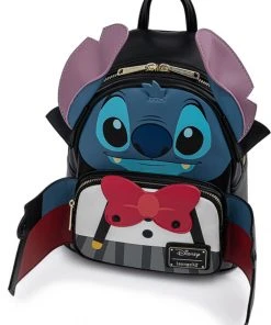New In Loungefly Disney Lilo & Stitch Vampire Bow Tie Backpack