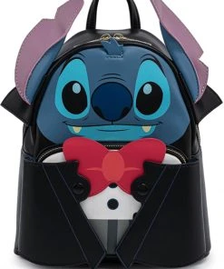New In Loungefly Disney Lilo & Stitch Vampire Bow Tie Backpack
