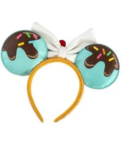 New In Loungefly Disney Minnie Mouse Sweet Treats Ears Headband