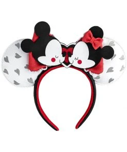 New In Loungefly Disney Mickey & Minnie Mouse Love Headband White