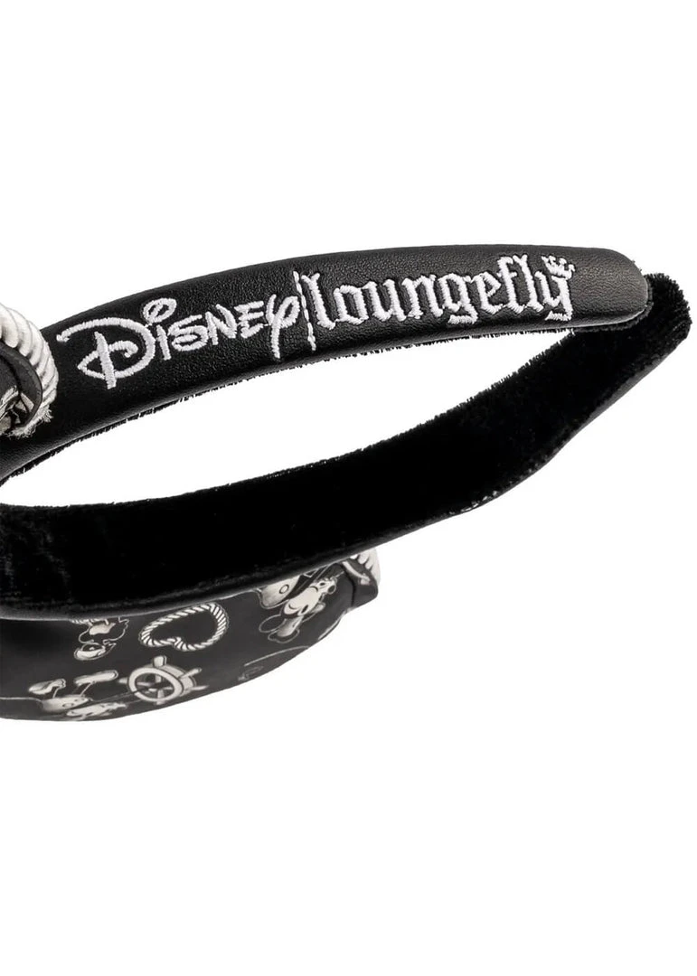 New In Loungefly Disney Steamboat Willie Hat Rope Headband