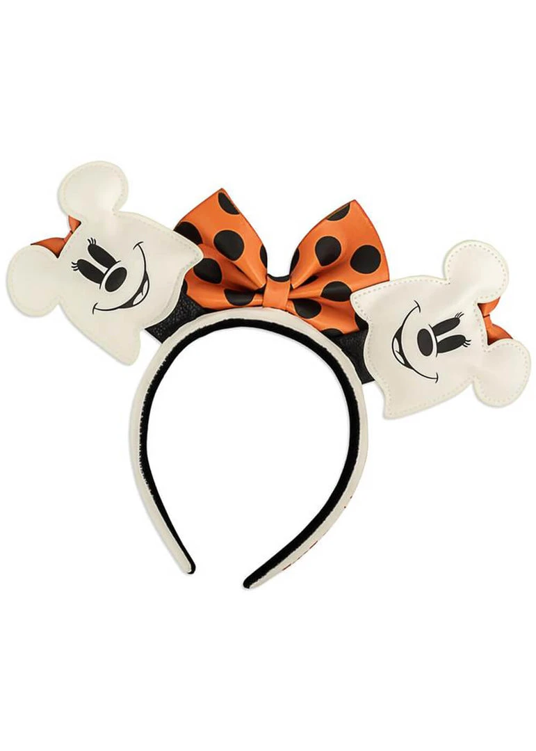 Loungefly Disney Ghost Minnie Glow In The Dark Headband New In