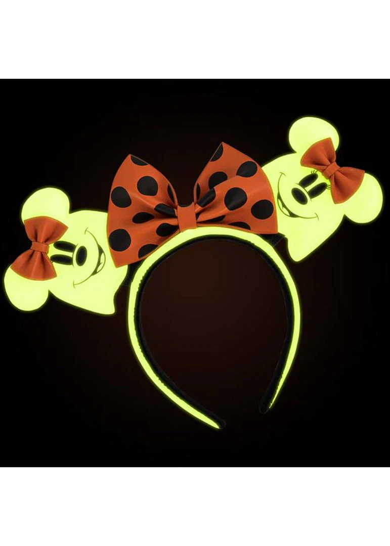 Loungefly Disney Ghost Minnie Glow In The Dark Headband New In