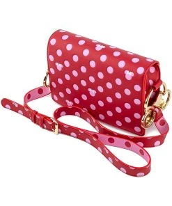 Loungefly Disney Minnie Mouse Polkadot Bow Strap Shoulderbag Pink New In