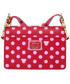 Loungefly Disney Minnie Mouse Polkadot Bow Strap Shoulderbag Pink New In