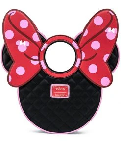 Loungefly Disney Minnie Mouse Polkadot Bow Head Shoulderbag Pink New In