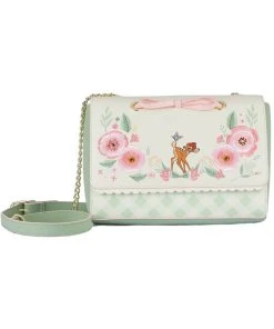 Loungefly Disney Bambi Spring Time Gingham Bag Green