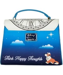 Loungefly Disney Peter Pan Glow Clock Crossbody Bag Blue