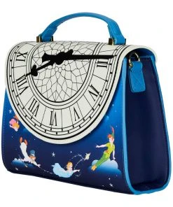 Loungefly Disney Peter Pan Glow Clock Crossbody Bag Blue