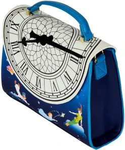 Loungefly Disney Peter Pan Glow Clock Crossbody Bag Blue
