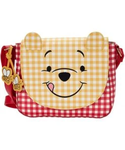 Loungefly Disney Winnie The Pooh Gingham Crossbody Bag Yellow