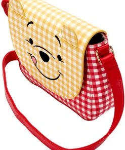 Loungefly Disney Winnie The Pooh Gingham Crossbody Bag Yellow
