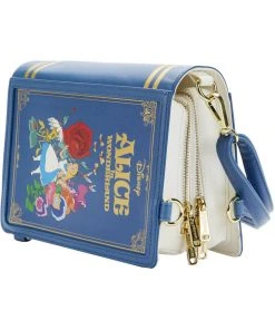 New In Loungefly Disney Alice In Wonderland Classic Book Crossbody Bag Backpack Blue
