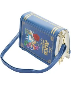 New In Loungefly Disney Alice In Wonderland Classic Book Crossbody Bag Backpack Blue