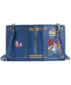 New In Loungefly Disney Alice In Wonderland Classic Book Crossbody Bag Backpack Blue