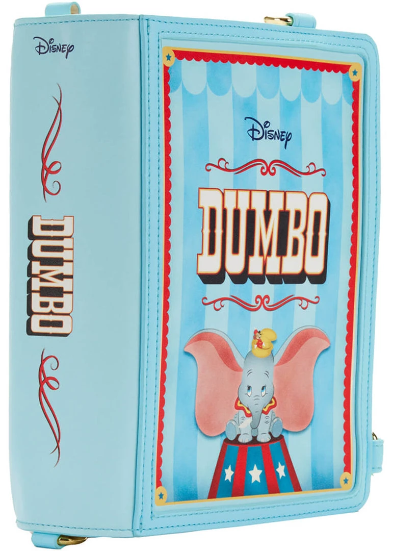 New In Loungefly Disney Dumbo Book Series Crossbody Backpack Blue