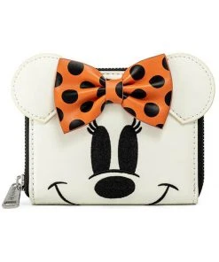 New In Loungefly Disney Ghost Minnie Glow In The Dark Wallet