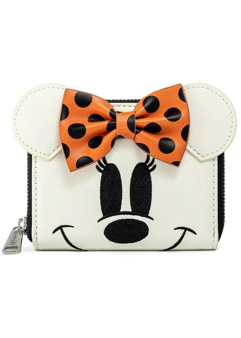New In Loungefly Disney Ghost Minnie Glow In The Dark Wallet