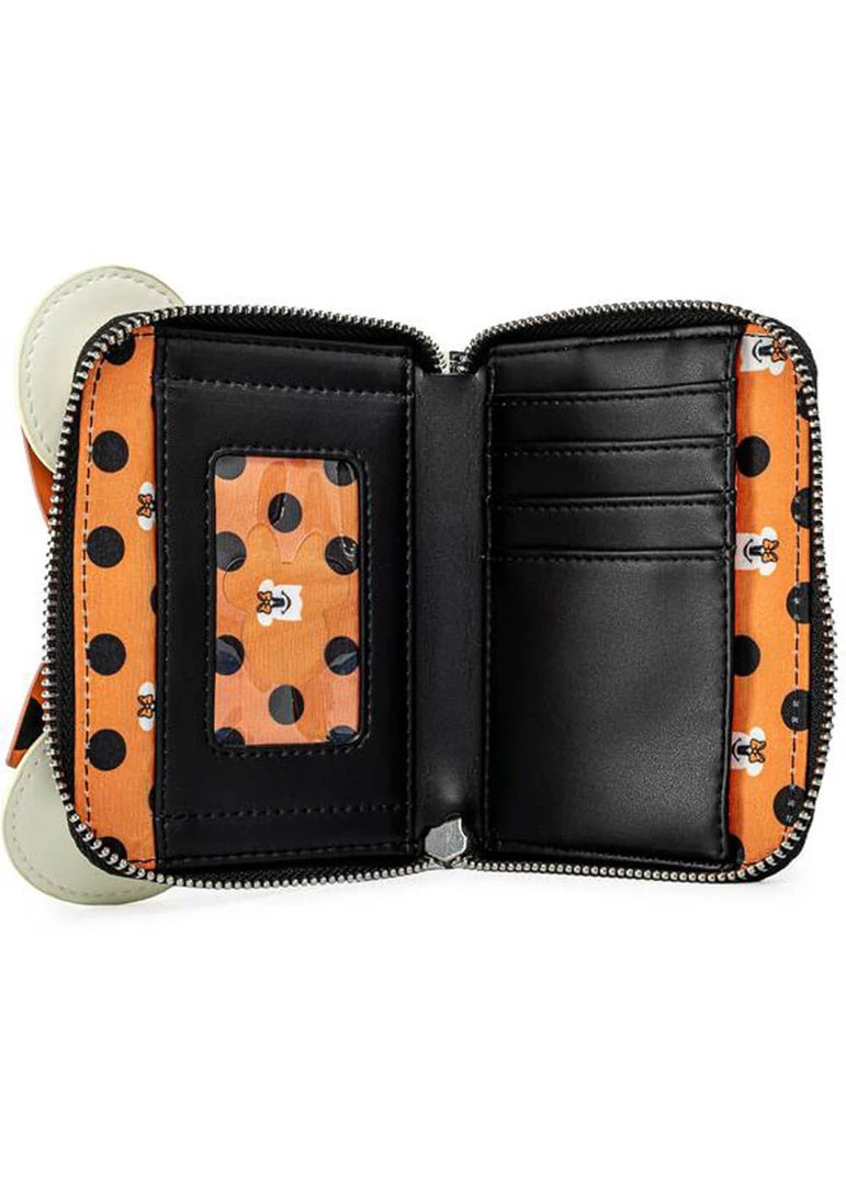 New In Loungefly Disney Ghost Minnie Glow In The Dark Wallet