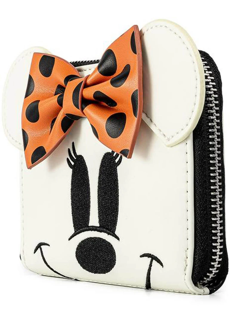 New In Loungefly Disney Ghost Minnie Glow In The Dark Wallet