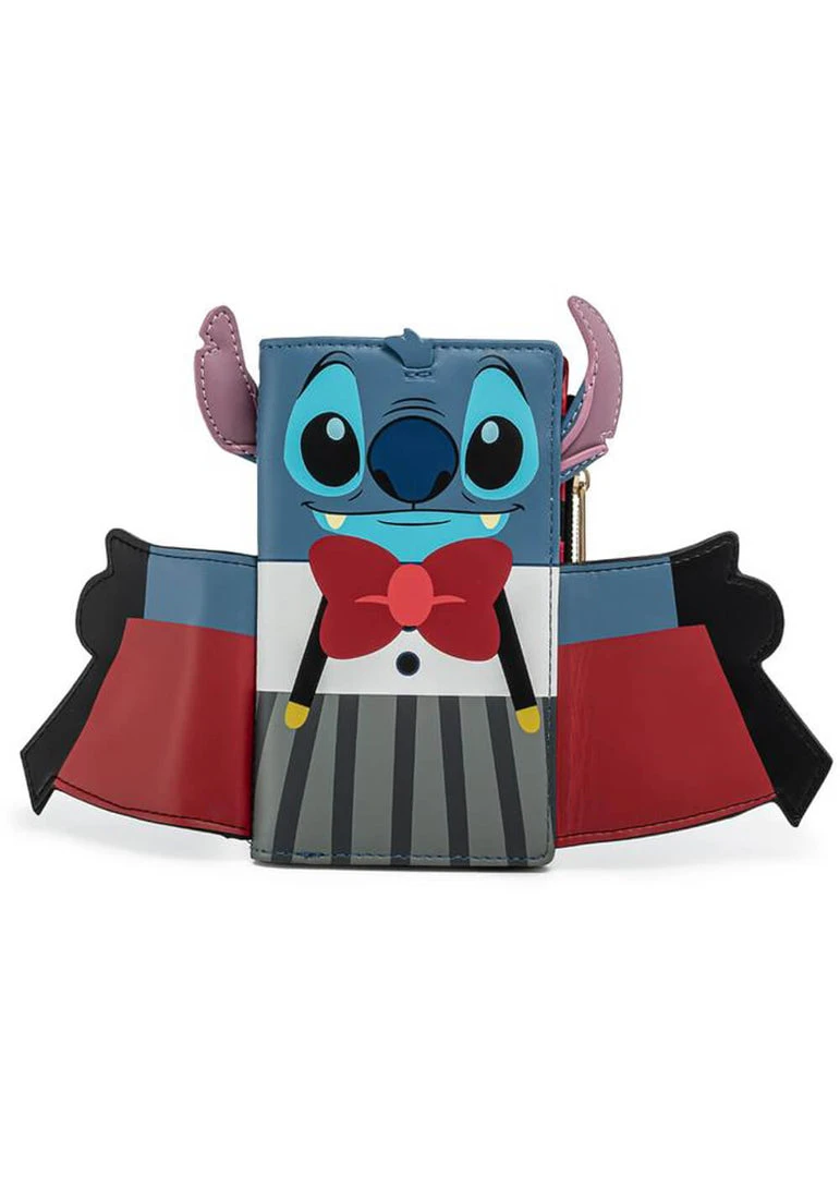 New In Loungefly Disney Lilo And Stitch Vampire Bow Tie Wallet
