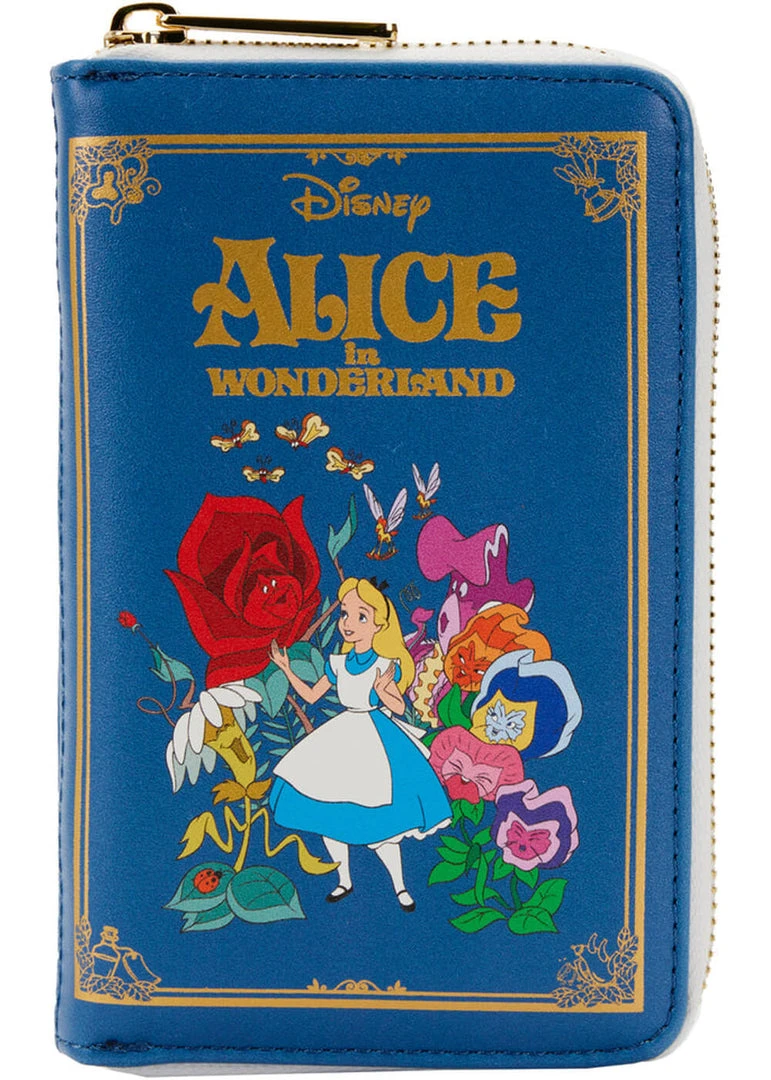 Loungefly Disney Alice In Wonderland Classic Book Wallet Blue