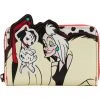 New In Loungefly Disney 101 Dalmatians Villains Scene Cruella Wallet Multi