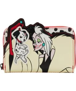 New In Loungefly Disney 101 Dalmatians Villains Scene Cruella Wallet Multi