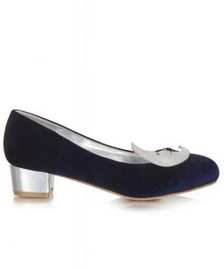 Lulu Hun Luna Moon 60's Heels Navy