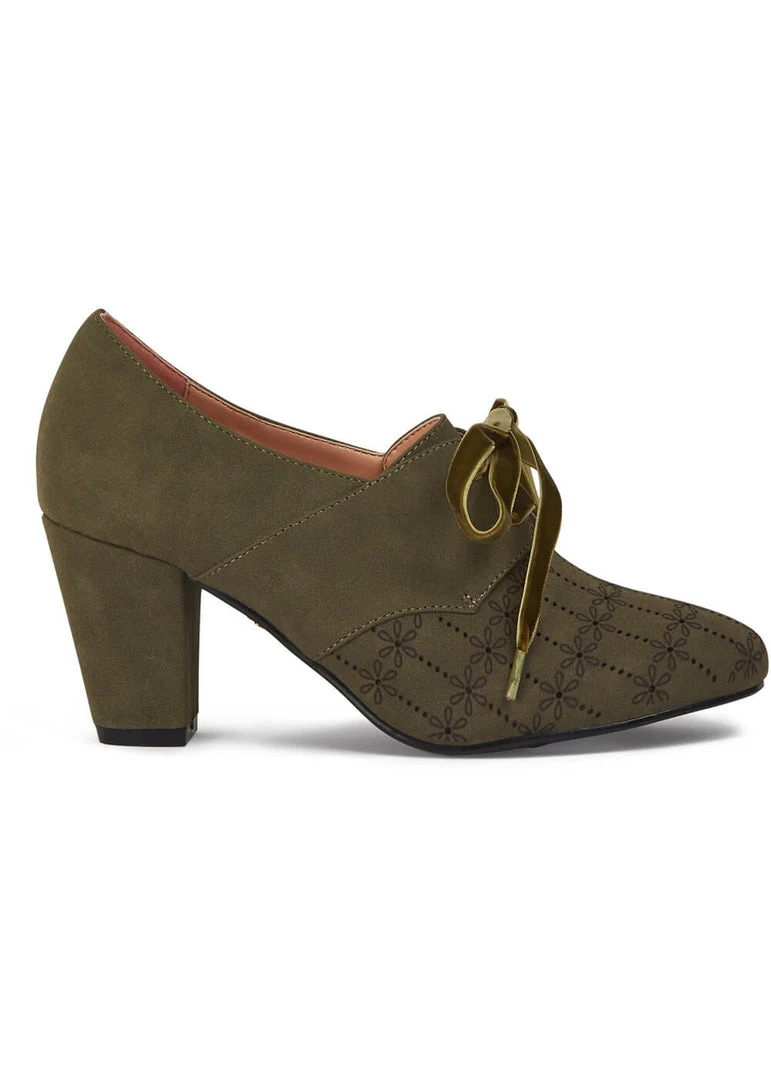 New In Lulu Hun Jenny 40's Pumps Olive