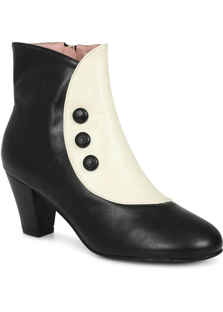 Lulu Hun Erica 60's Boots Black White