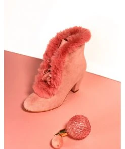 Lulu Hun Tatiana 40's Boots Pink New In