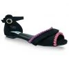 New In Lulu Hun Moria Pom Pom Sandals Black