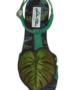 Lulu Hun Lottie Leaf 50's Sandals Green