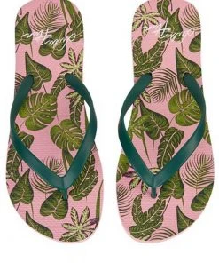 Lulu Hun Lola Pink Jungle Flip Flops Pink