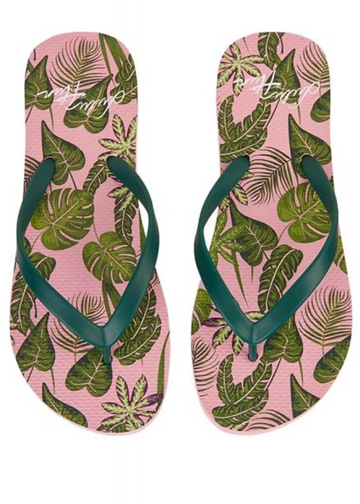 Lulu Hun Lola Pink Jungle Flip Flops Pink