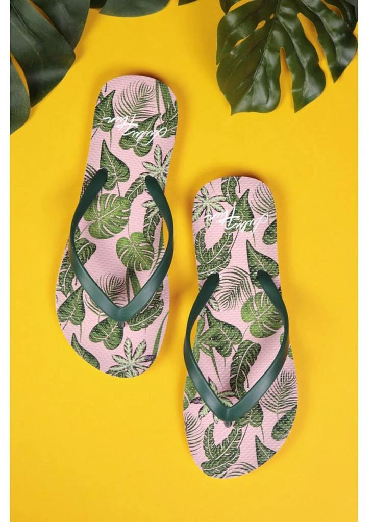 Lulu Hun Lola Pink Jungle Flip Flops Pink