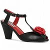 New In Lulu Hun Rosa T-Bar 50's Pumps Black