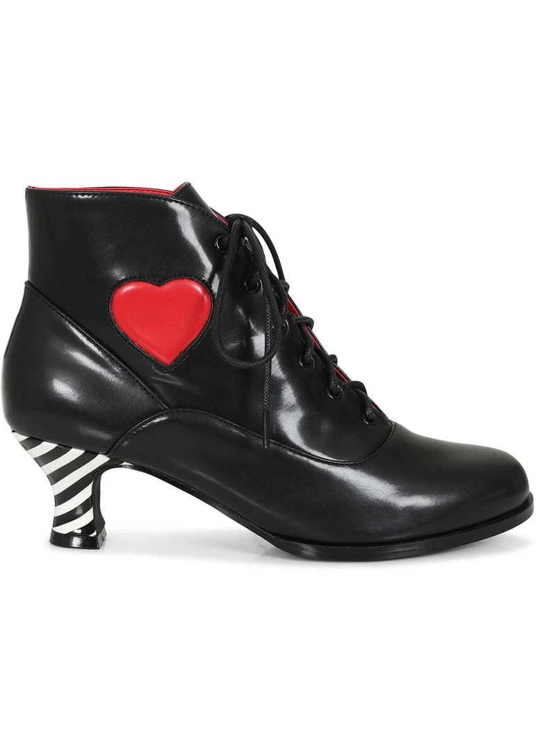 Lulu Hun Medea Heart 60's Ankleboots Black